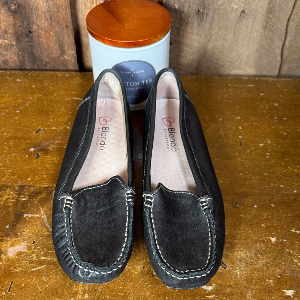Blondo Black Waterproof Leather Loafers